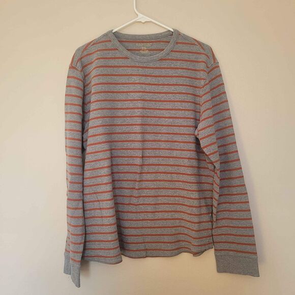 Sonoma Grey Orange Striped Thermal Men's XL - Picture 1 of 4
